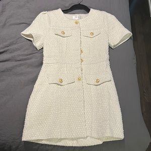 White tweet dress